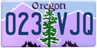 OR license plate 023VJQ