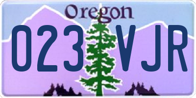 OR license plate 023VJR