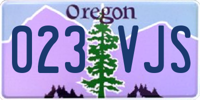 OR license plate 023VJS