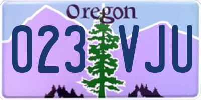 OR license plate 023VJU