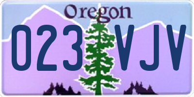 OR license plate 023VJV