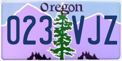 OR license plate 023VJZ