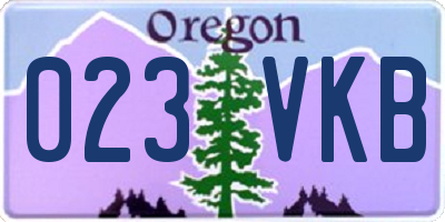 OR license plate 023VKB