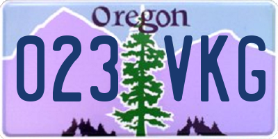 OR license plate 023VKG