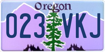 OR license plate 023VKJ