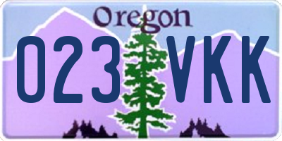 OR license plate 023VKK