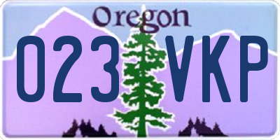 OR license plate 023VKP