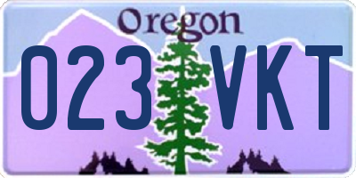 OR license plate 023VKT