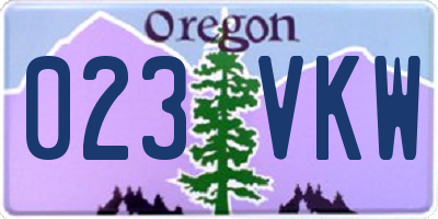 OR license plate 023VKW