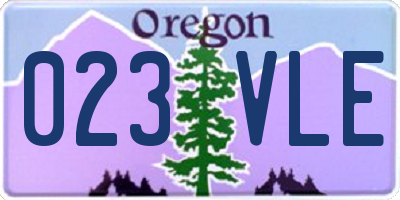 OR license plate 023VLE