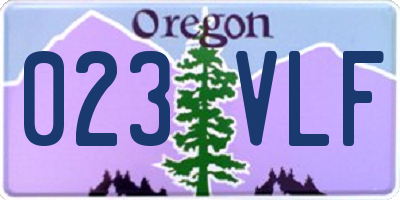 OR license plate 023VLF