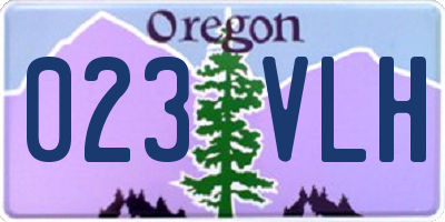 OR license plate 023VLH