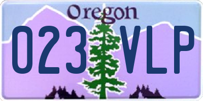 OR license plate 023VLP