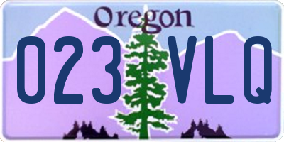 OR license plate 023VLQ