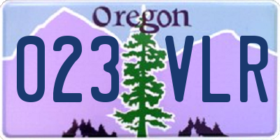 OR license plate 023VLR