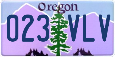 OR license plate 023VLV