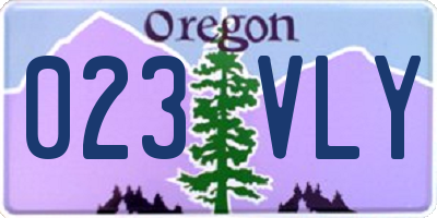 OR license plate 023VLY