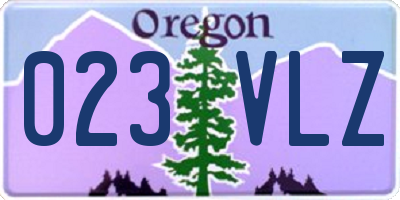 OR license plate 023VLZ