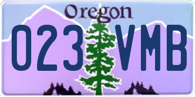 OR license plate 023VMB