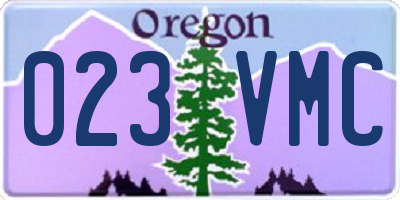 OR license plate 023VMC