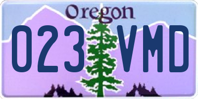OR license plate 023VMD