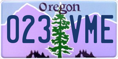 OR license plate 023VME