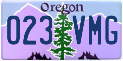 OR license plate 023VMG