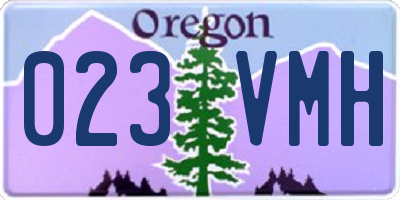 OR license plate 023VMH