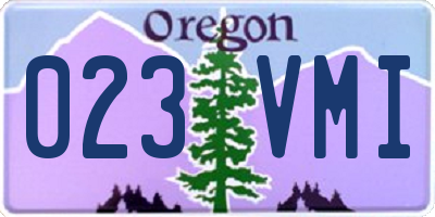 OR license plate 023VMI