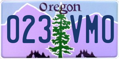 OR license plate 023VMO