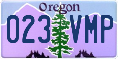 OR license plate 023VMP