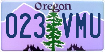 OR license plate 023VMU