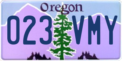 OR license plate 023VMY
