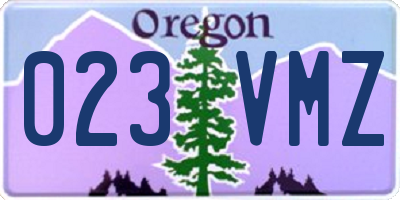 OR license plate 023VMZ