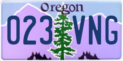 OR license plate 023VNG