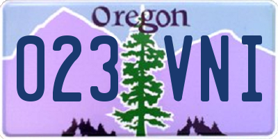 OR license plate 023VNI
