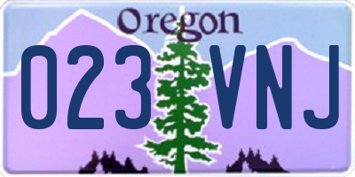 OR license plate 023VNJ