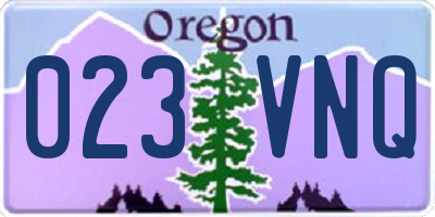 OR license plate 023VNQ