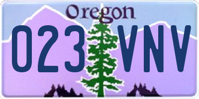 OR license plate 023VNV