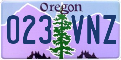 OR license plate 023VNZ
