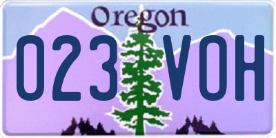 OR license plate 023VOH