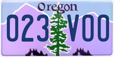 OR license plate 023VOO