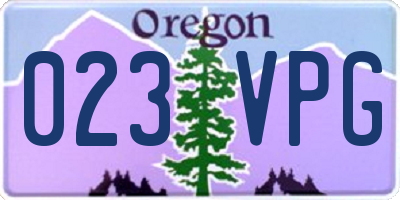 OR license plate 023VPG