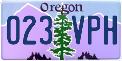 OR license plate 023VPH