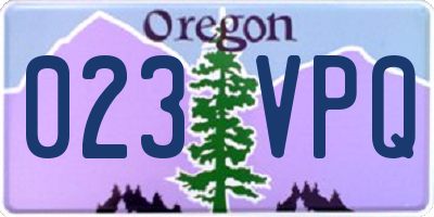 OR license plate 023VPQ