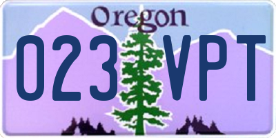 OR license plate 023VPT