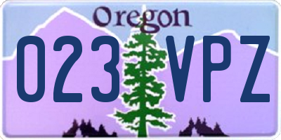 OR license plate 023VPZ
