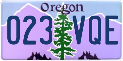 OR license plate 023VQE