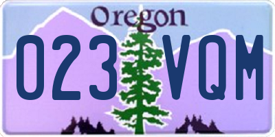 OR license plate 023VQM