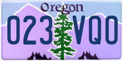 OR license plate 023VQO